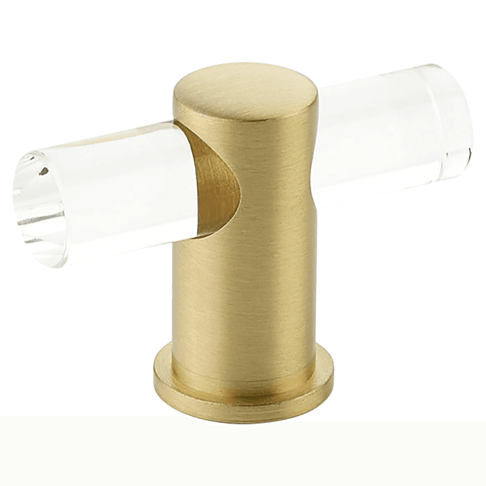 2" Lumiere T-Knob, Satin Brass Main - Image
