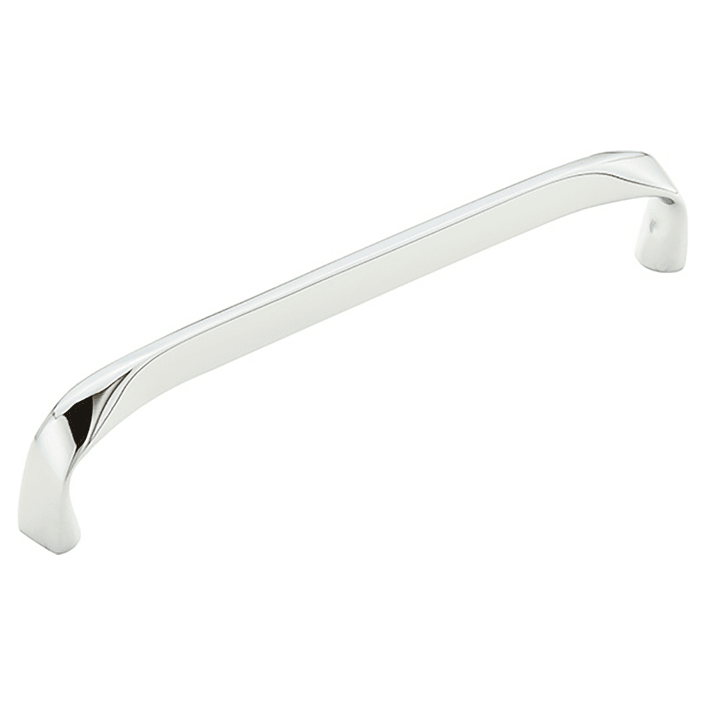 6" Italian Contemporary Cabinet Pull, Polished Chrome Main - Image