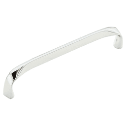 6" Italian Contemporary Cabinet Pull, Polished Chrome Main - Image