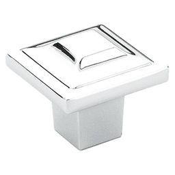 1-1/4" Menlo Park Square Cabinet Knob, Polished Chrome Main - Image