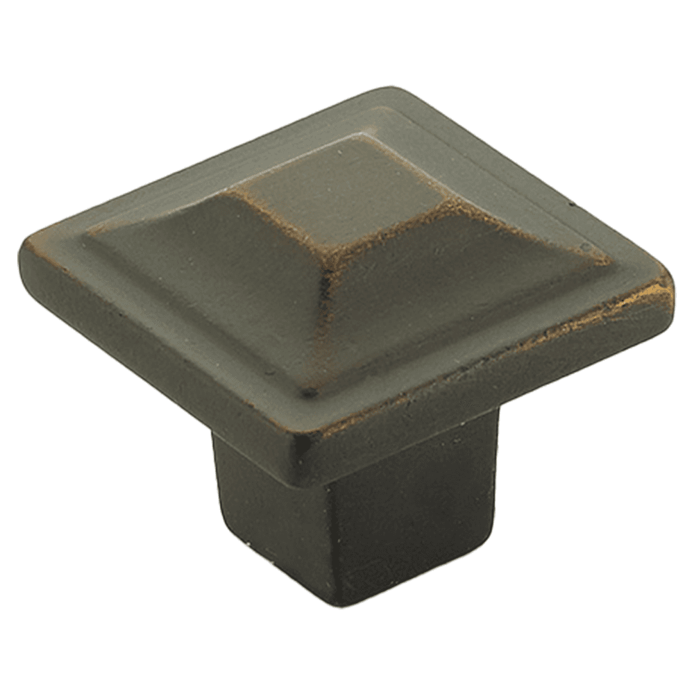 1-1/4" Menlo Park Square Cabinet Knob, Ancient Bronze Main - Image