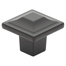 1-1/4" Menlo Park Square Cabinet Knob, Matte Black Main - Image