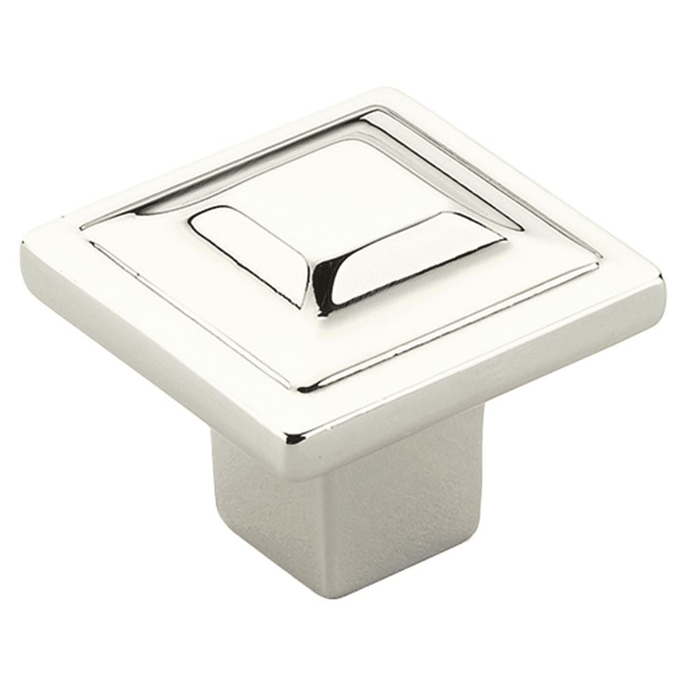 1-1/4" Menlo Park Square Cabinet Knob, Polished Nickel Main - Image