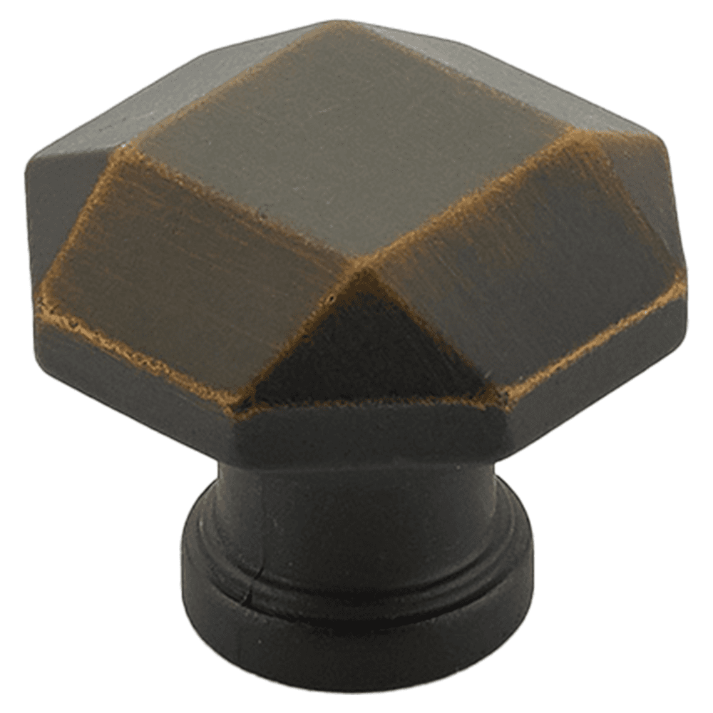 1-1/4" Menlo Park Faceted Cabinet Knob, Ancient Bronze Main - Image