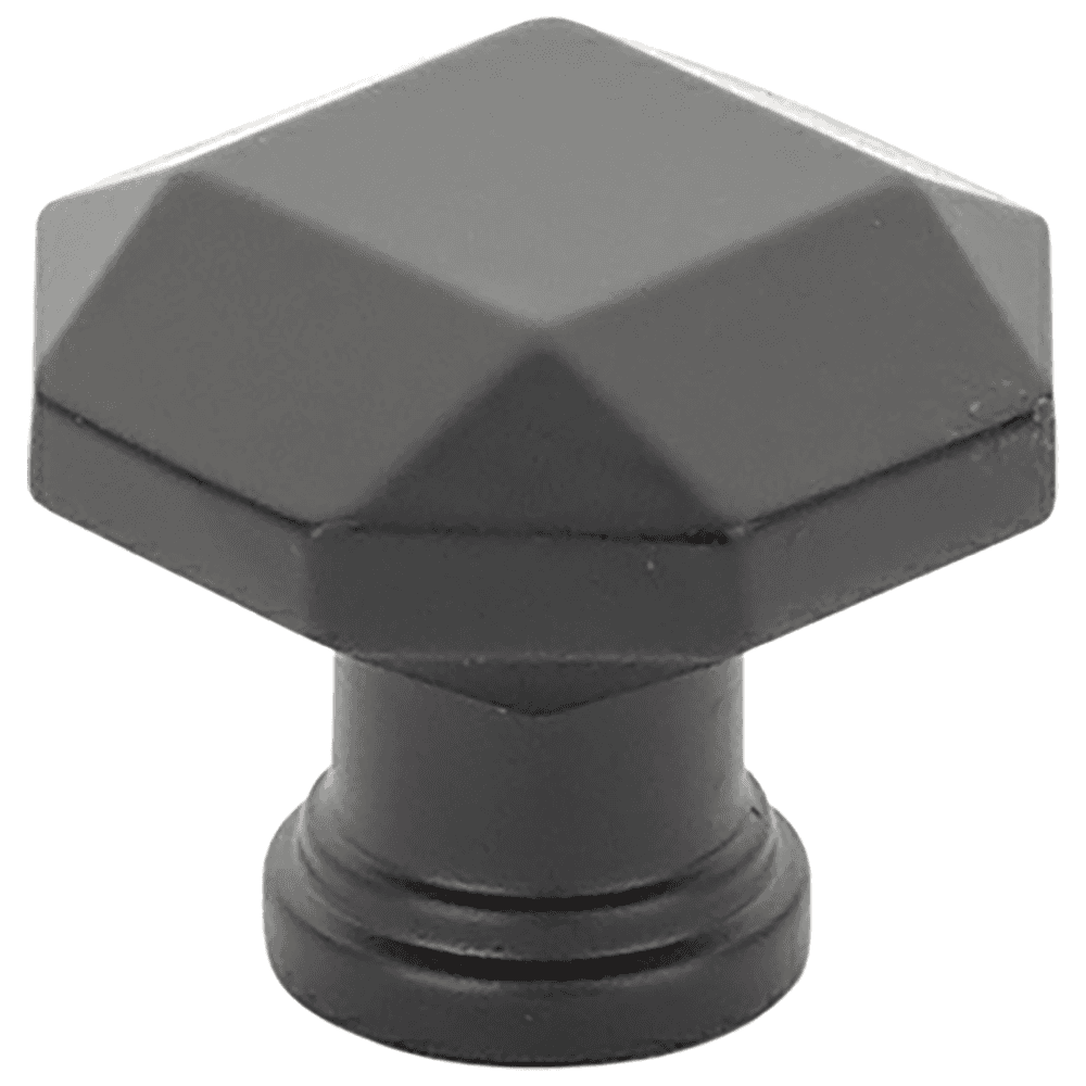 1-1/4" Menlo Park Faceted Cabinet Knob, Matte Black Main - Image