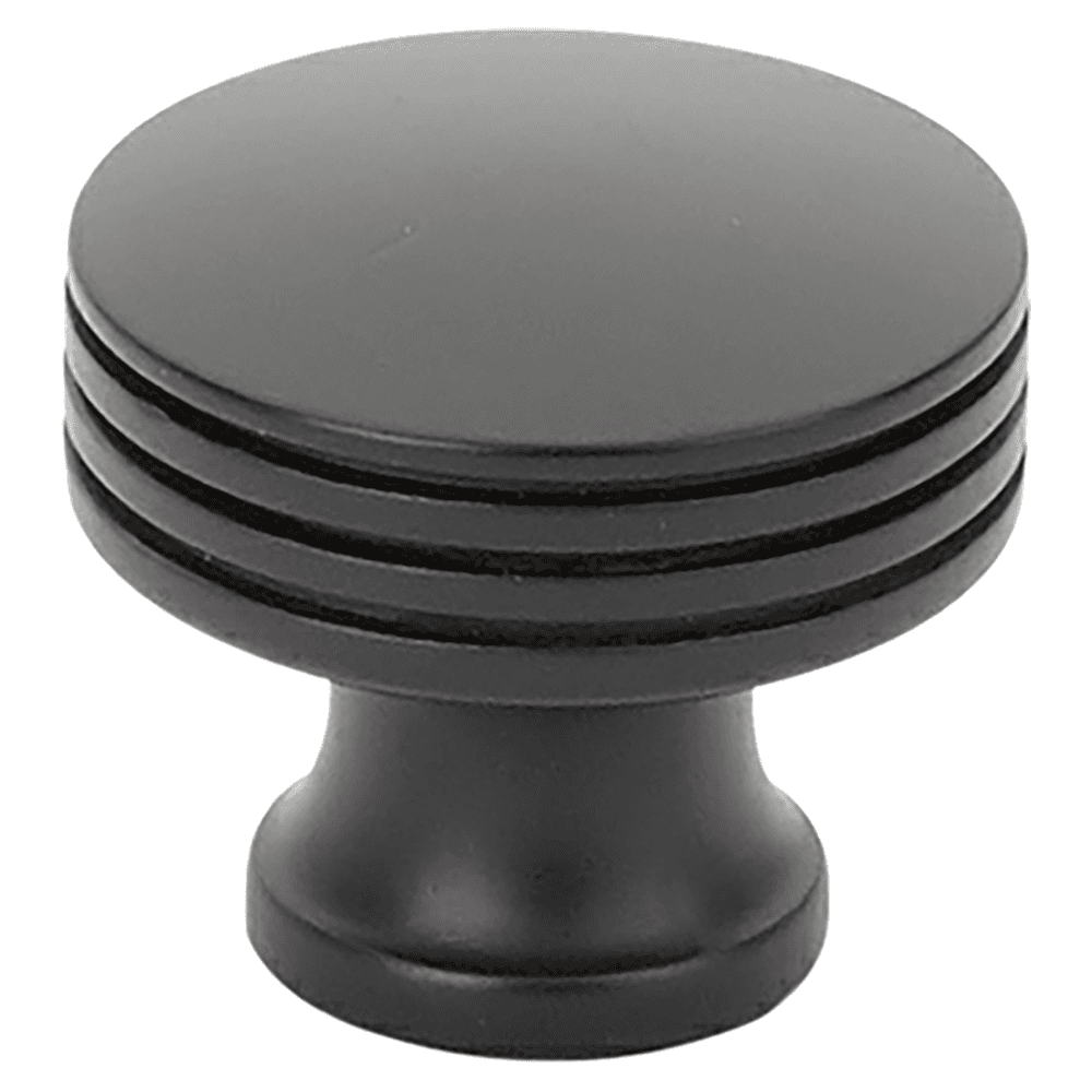 1-1/4" Menlo Park Round Cabinet Knob, Matte Black Main - Image