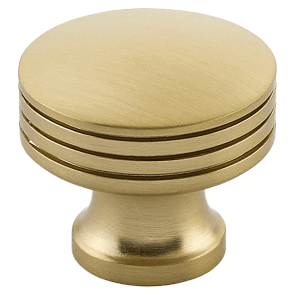 1-1/4" Menlo Park Round Cabinet Knob, Signature Satin Brass Main - Image