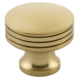 1-1/4" Menlo Park Round Cabinet Knob, Signature Satin Brass Main - Image
