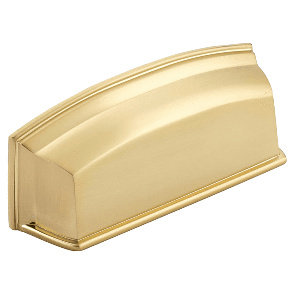 3-1/2" Menlo Park Cup Pull, Signature Satin Brass Main - Image