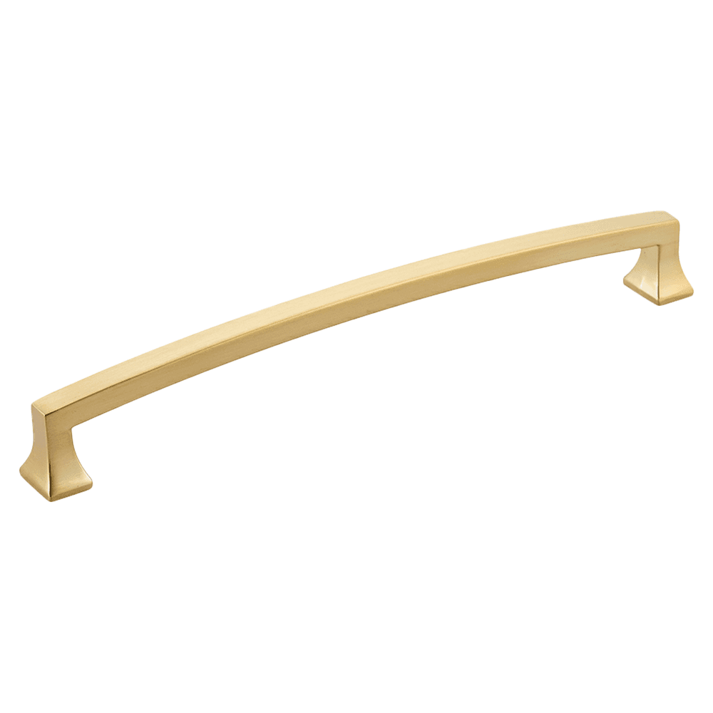 8" Menlo Park Arched Cabinet Pull, Signature Satin Brass Main - Image