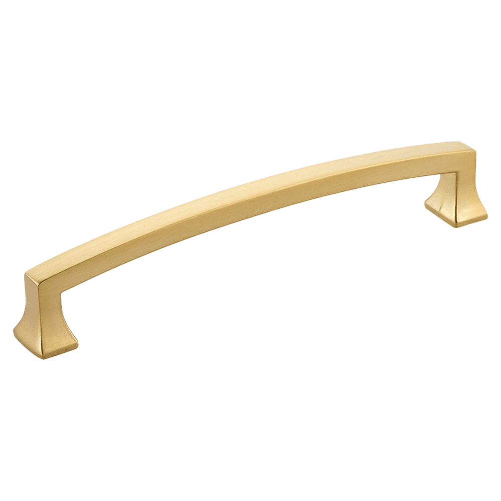 6" Menlo Park Arched Cabinet Pull, Signature Satin Brass Main - Image