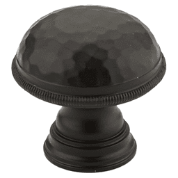 1-1/4" Atherton Hammered Knurled Edge Cabinet Knob, Oil Rubbed Bronze Main - Image