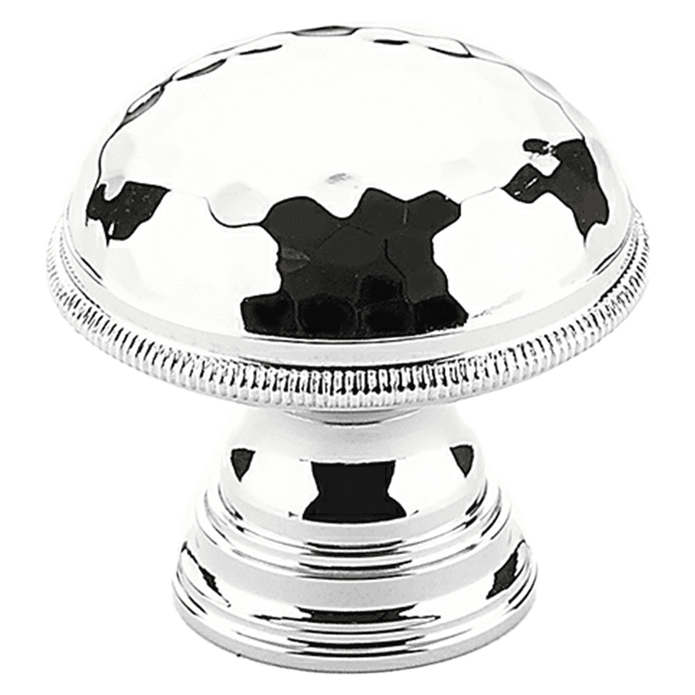 1-1/4" Atherton Hammered Knurled Edge Cabinet Knob, Polished Chrome Main - Image