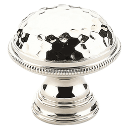 1-1/4" Atherton Hammered Knurled Edge Cabinet Knob, Polished Nickel Main - Image