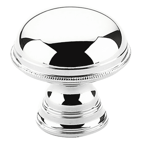 1-1/4" Atherton Plain Surface Knurled Edge Round Cabinet Knob, Polished Chrome Main - Image