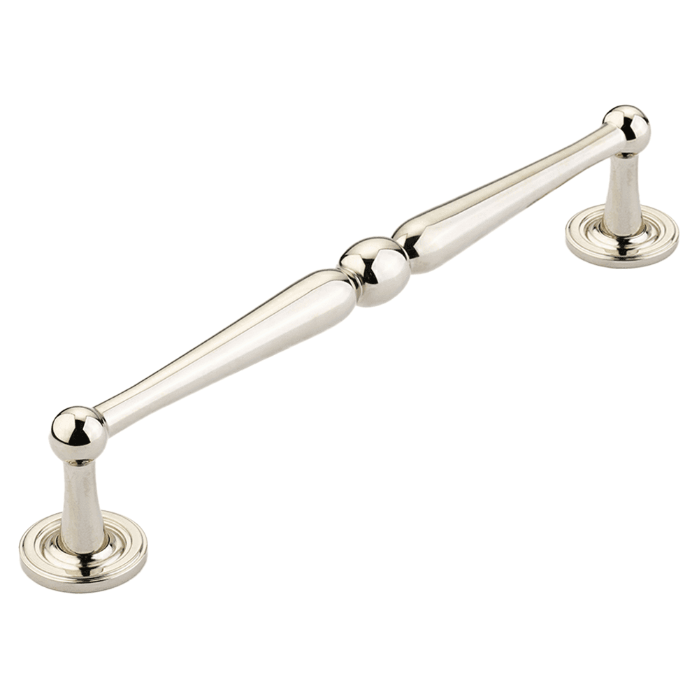8" Atherton Plain Footplate Cabinet Pull, Polished Nickel Main - Image