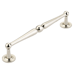 8" Atherton Plain Footplate Cabinet Pull, Polished Nickel Main - Image