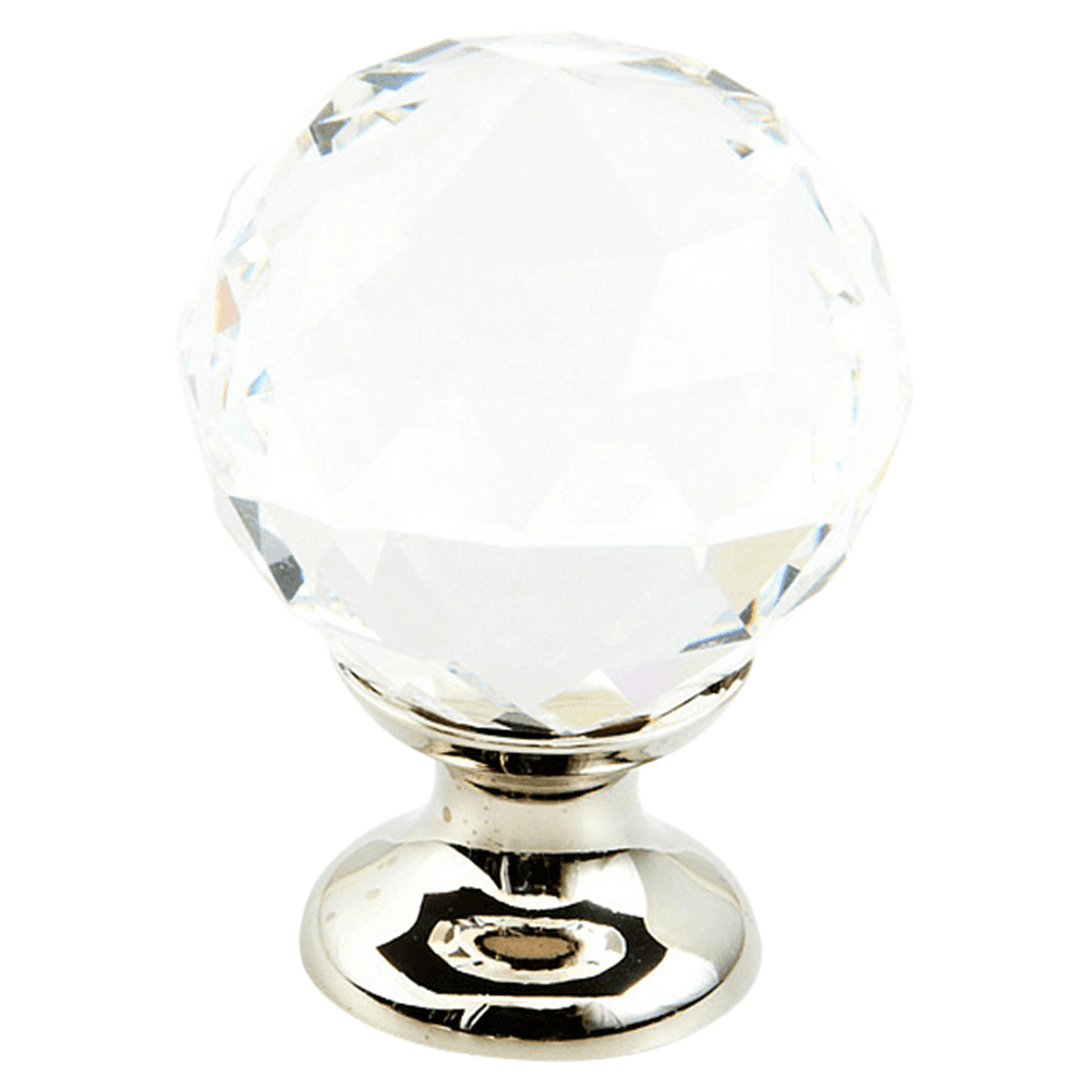 1-1/8" Stargaze Crystal Round Cabinet Knob, Polished Nickel Main - Image