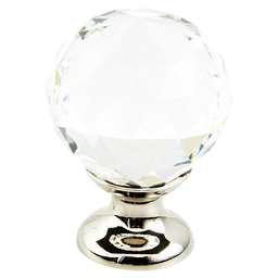 1-1/8" Stargaze Crystal Round Cabinet Knob, Polished Nickel Main - Image