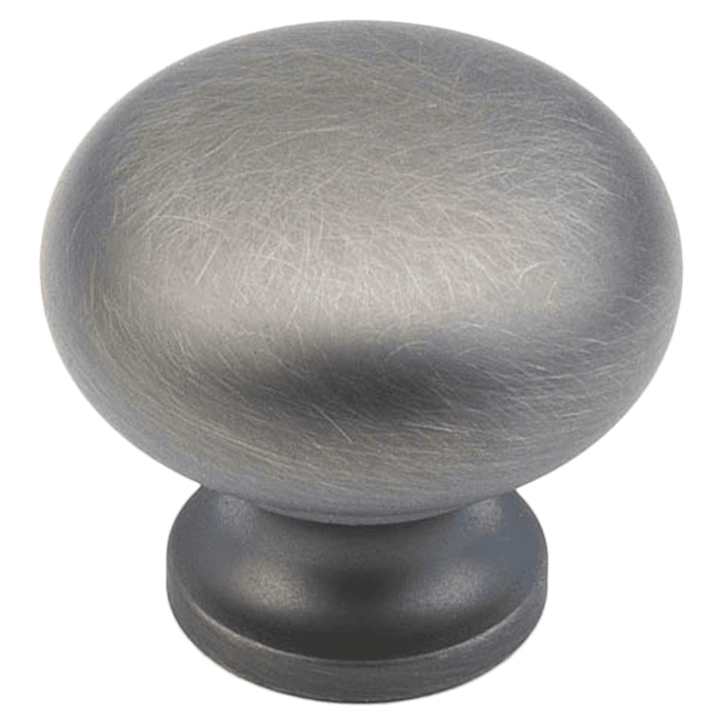 1-1/4" x 1" Traditional Round Cabinet Knob, Antique Nickel Main - Image