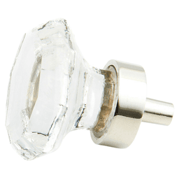1-1/4" Stargaze Octagonal Clear Cabinet Knob, Polished Nickel Main - Image