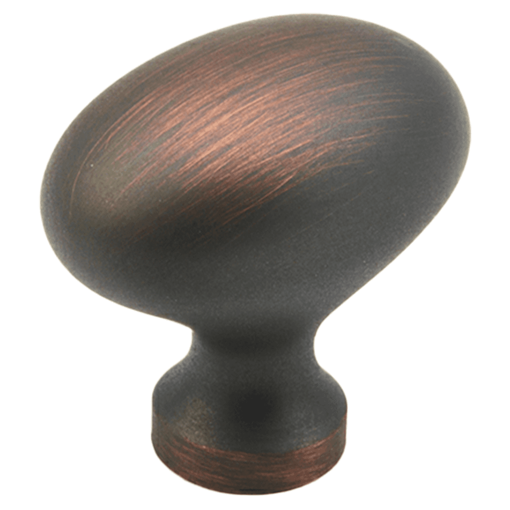1-3/8" Traditional Oval Cabinet Knob, Michelangelo Bronze Main - Image