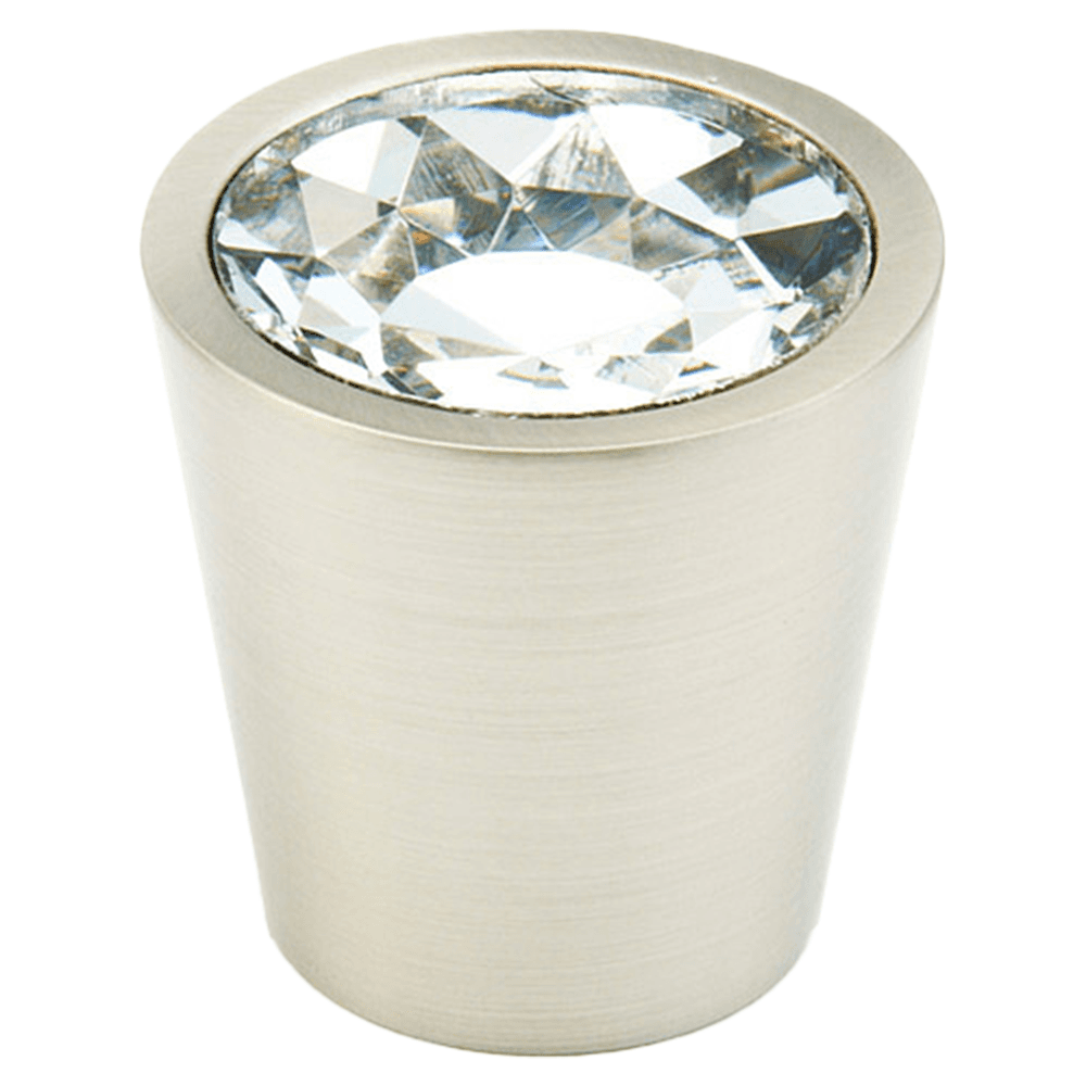 1-1/16" Stargaze Cylinder Clear Cabinet Knob, Satin Nickel Main - Image