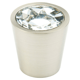 1-1/16" Stargaze Cylinder Clear Cabinet Knob, Satin Nickel Main - Image