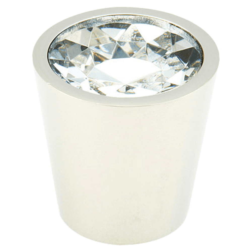1-1/16" Stargaze Cylinder Clear Cabinet Knob, Polished Nickel Main - Image