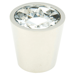 1-1/16" Stargaze Cylinder Clear Cabinet Knob, Polished Nickel Main - Image