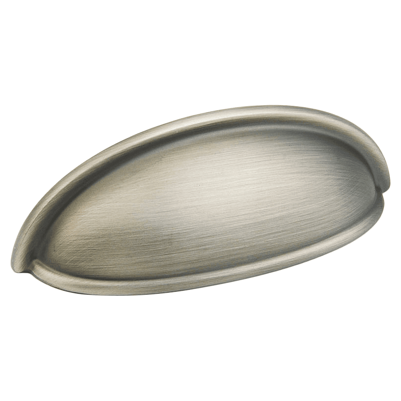 3" Traditional Small Cup Pull, Antique Nickel Main - Image