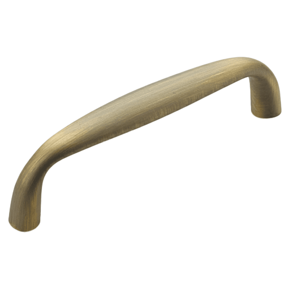 4" Traditional Cabinet Pull, Antique Light Brass Main - Image