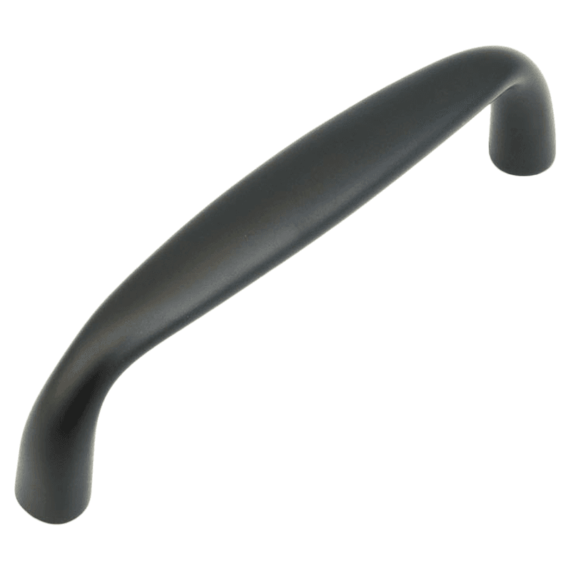 4" Traditional Cabinet Pull, Flat Black Main - Image