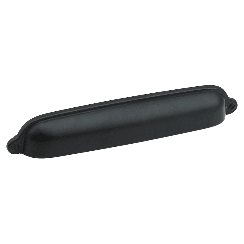 6" Country Cup Pull, Flat Black Main - Image
