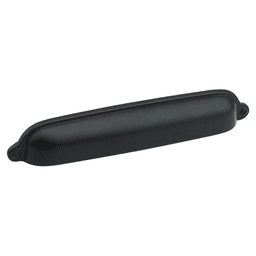 6" Country Cup Pull, Flat Black Main - Image