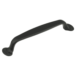 6" Country Cabinet Pull, Flat Black Main - Image