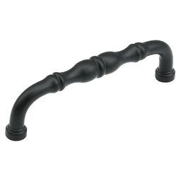 4" Colonial Cabinet Pull, Flat Black Main - Image