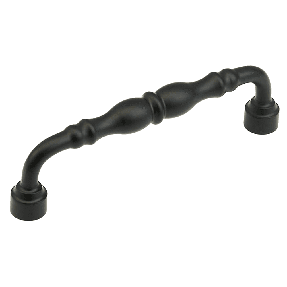 6" Colonial Cabinet Pull, Flat Black Main - Image
