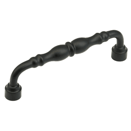 6" Colonial Cabinet Pull, Flat Black Main - Image