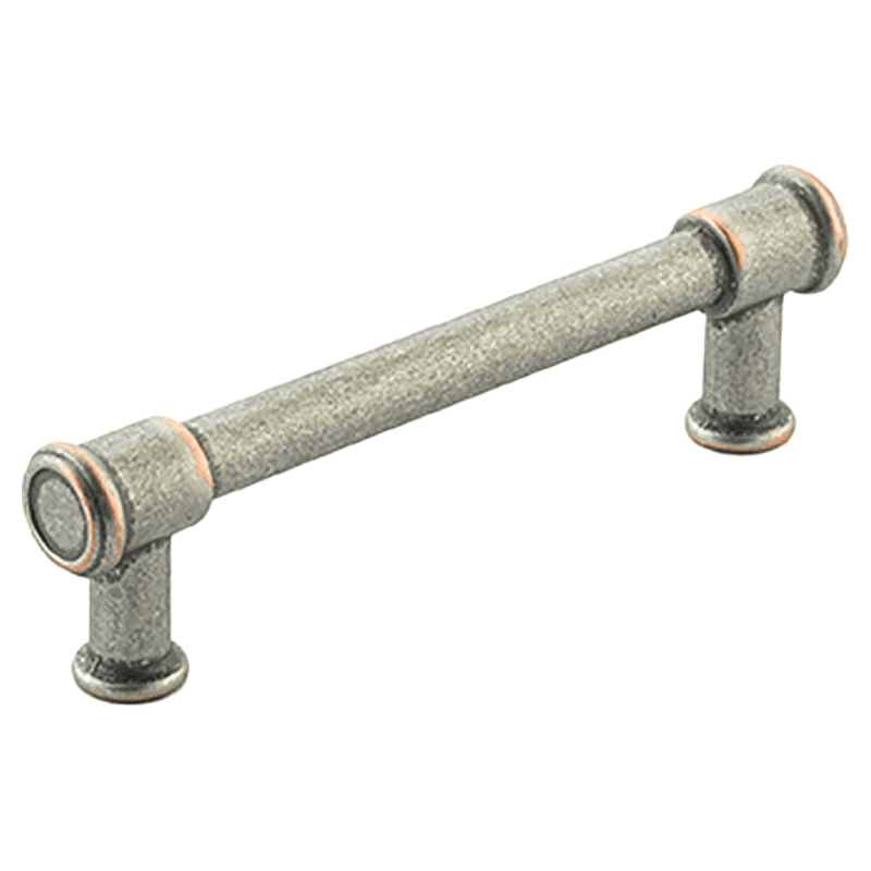 3-3/4" Steamworks Cabinet Pull, Distressed Pewter/Copper Main - Image