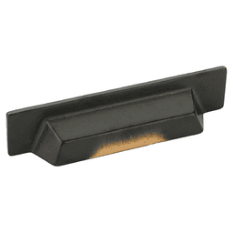 3-3/4" Vinci Cup Pull, Antique Bronze Main - Image