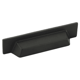 3-3/4" Vinci Cup Pull, Black Bronze Main - Image