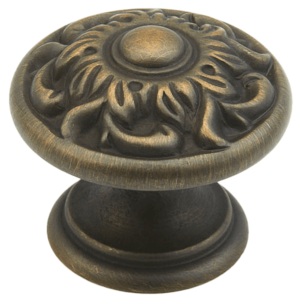 1-3/8" Corinthian Round Cabinet Knob, Redington Brass Main - Image