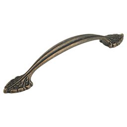6" Corinthian Cabinet Pull, Ancient Bronze Main - Image
