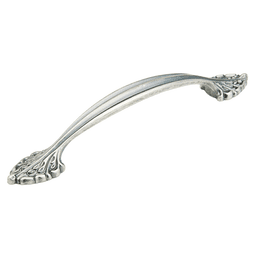 6" Corinthian Cabinet Pull, Corinthian Silver Main - Image