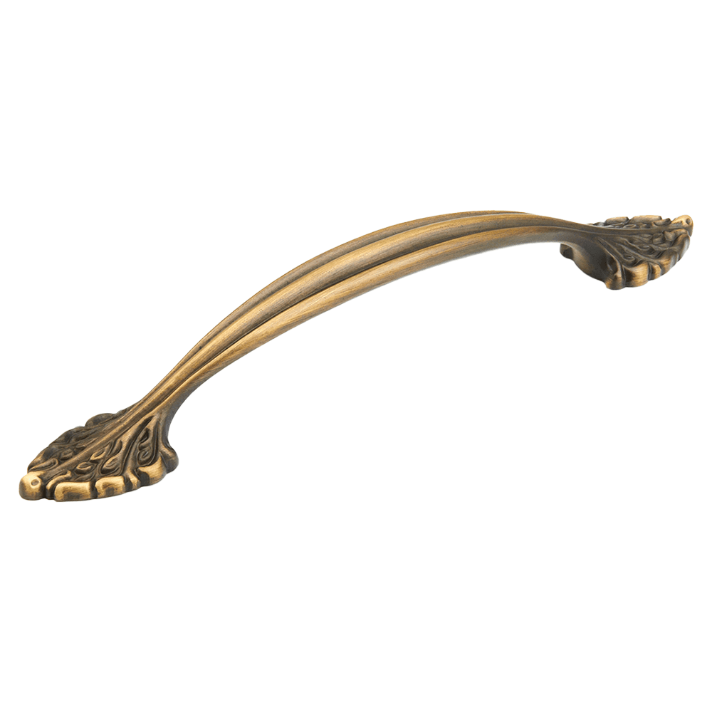 6" Corinthian Cabinet Pull, Redington Brass Main - Image