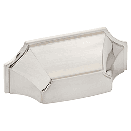 3" Empire Cup Pull, Brushed Nickel Main - Image