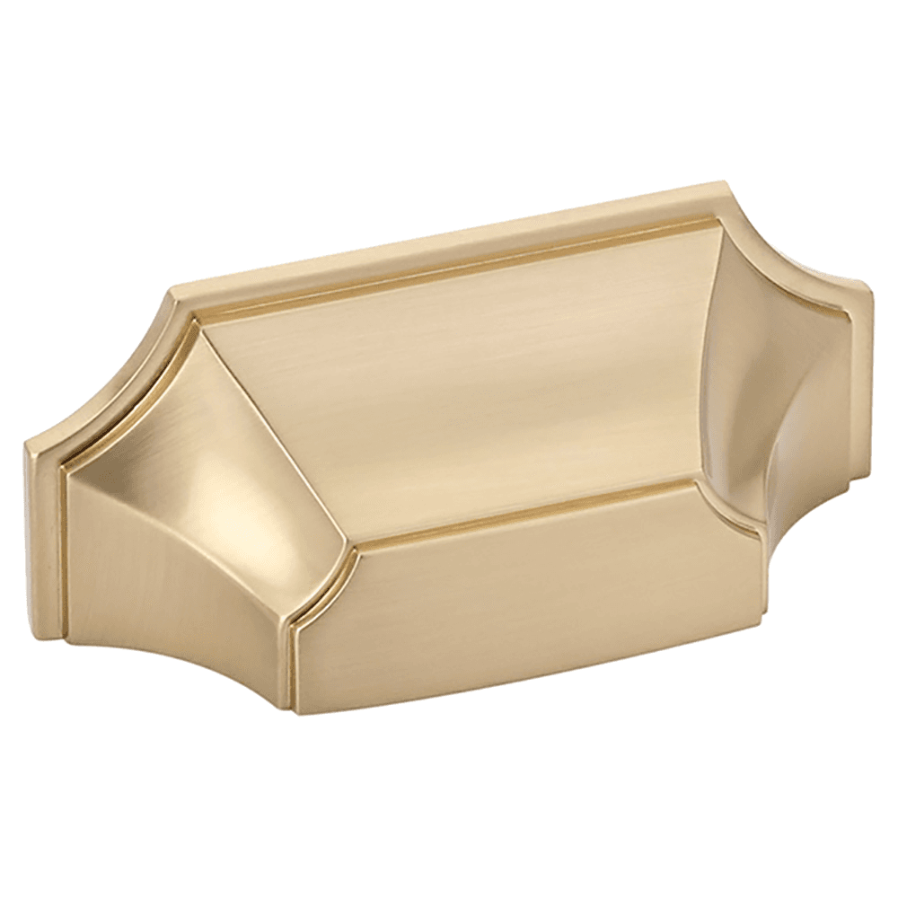 3" Empire Cup Pull, Signature Satin Brass Main - Image