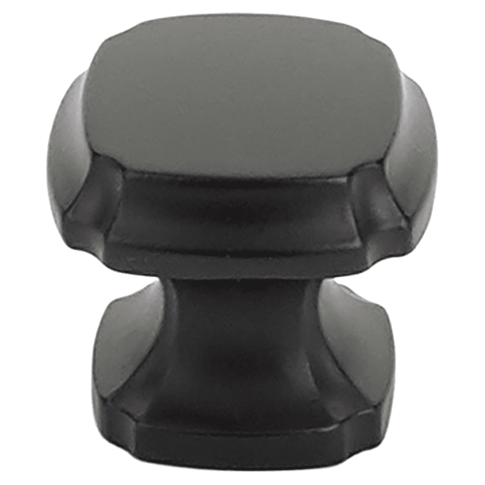 1-3/8" Empire Square Cabinet Knob, Matte Black Main - Image
