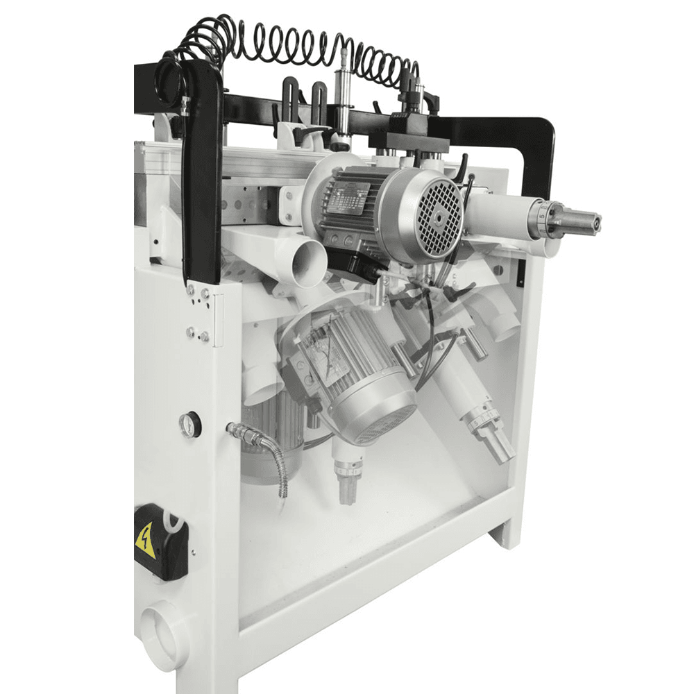 SCM 3-Phase 27 hole construction/in-line Boring machine that bores from below the panel piece, two pneumatic clamps, fence for horizontal boring at 45°, w/18 quick-change - Alt Image 1